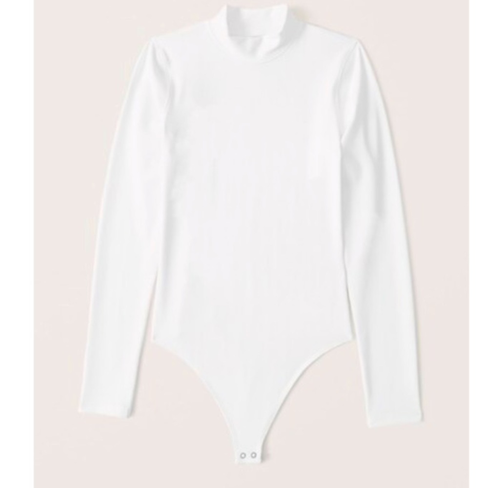 Long-Sleeve Seamless Mockneck Bodysuit